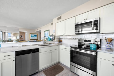 Condo, Multiple Beds, Private Pool, Beach View | Private kitchen | Fridge, microwave, oven, stovetop