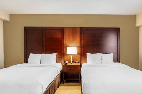 2 Queen Beds with Sofa Bed, Accessible, Roll-In Shower, Non Smoking | Premium bedding, pillowtop beds, in-room safe, desk