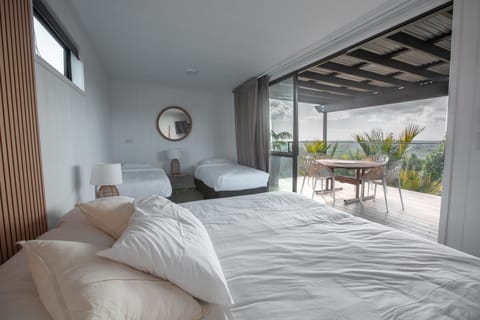 Panoramic Quadruple Room, Ocean View | Egyptian cotton sheets, premium bedding, memory foam beds