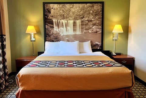 Studio Suite, 1 King Bed, Non Smoking | Desk, laptop workspace, blackout drapes, iron/ironing board