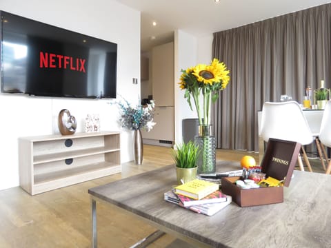 One Bedroom with Views | Living area | LCD TV, Netflix, streaming services