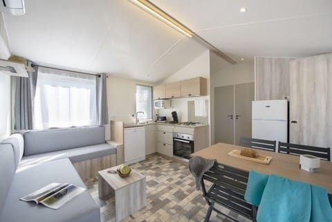 Premium Mobile Home, 3 Bedrooms, 2 Bathrooms | Living area | Flat-screen TV, foosball, table tennis