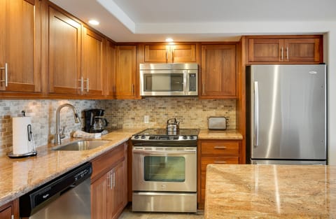 Condo, 1 Bedroom, Partial Ocean View | Private kitchen | Fridge, coffee/tea maker