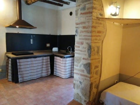 Traditional Apartment, 1 Bedroom, Courtyard Area (TULIPANI) | Private kitchen | Fridge, stovetop, espresso maker, coffee/tea maker