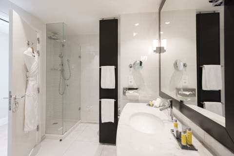 Junior Suite | Bathroom | Separate tub and shower, free toiletries, hair dryer, towels