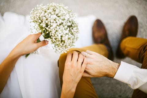 Outdoor wedding area