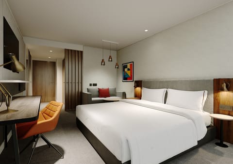 Premium Room, 1 King Bed | Minibar, in-room safe, desk, laptop workspace