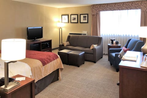 Deluxe Room, 1 King Bed, Non Smoking | In-room safe, desk, laptop workspace, blackout drapes