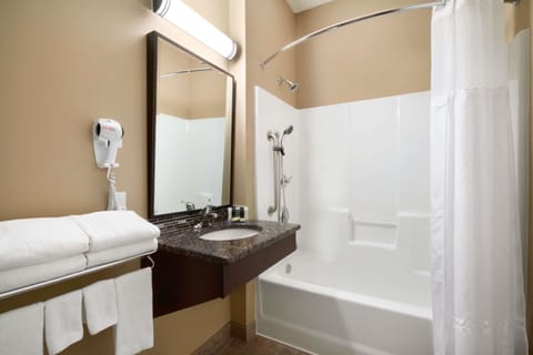 Standard Room, 1 King Bed, Accessible, Non Smoking | Bathroom | Combined shower/tub, eco-friendly toiletries, hair dryer, towels