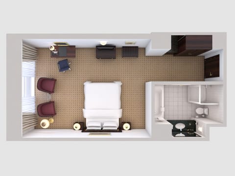 Room, 1 King Bed | Floor plan