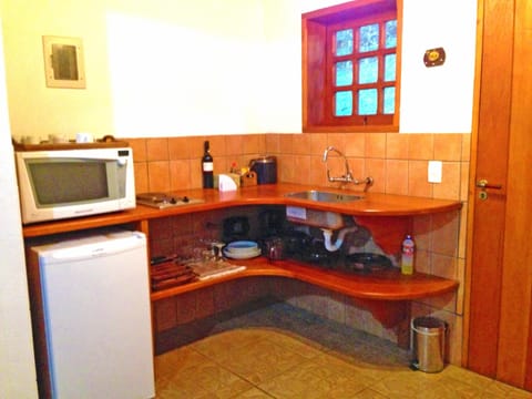 Superior Chalet | Private kitchenette | Full-size fridge, microwave, cookware/dishes/utensils