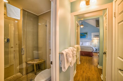 Luxury Room w/private terrace, 1 King Bed - Adult Exclusive | Bathroom | Shower, rainfall showerhead, designer toiletries, hair dryer