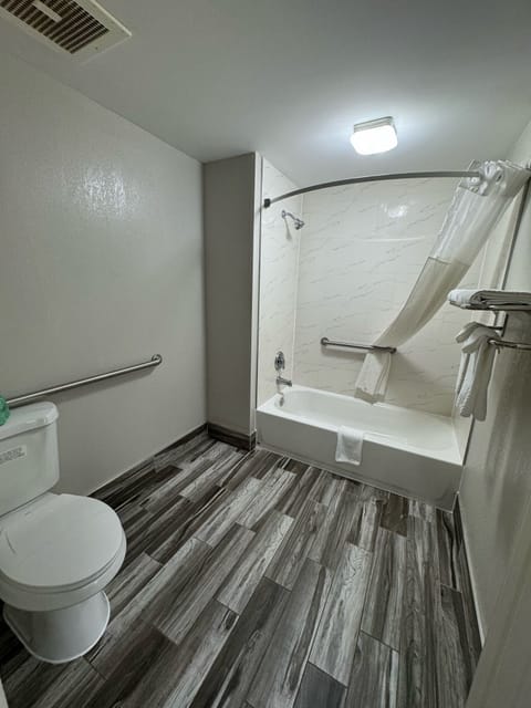 Standard Room, 1 King Bed, Non Smoking | Bathroom | Hydromassage showerhead, free toiletries, hair dryer, towels