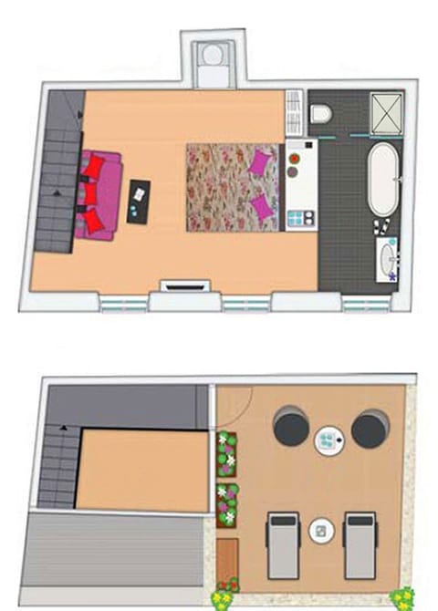 Luxury Suite, Terrace, Sea View | Floor plan