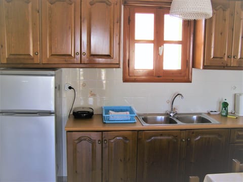 Apartment, 2 Bedrooms, Partial Sea View | Private kitchen | Fridge, stovetop, coffee/tea maker, electric kettle