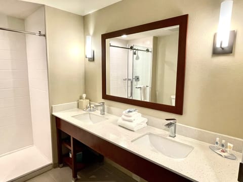 Suite, 1 King Bed with Sofa bed, Non Smoking | Bathroom | Free toiletries, hair dryer, towels, soap