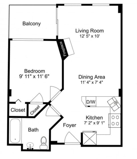 Condo, 1 Bedroom | Floor plan