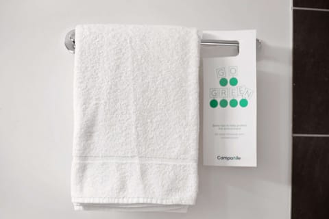 Shower, eco-friendly toiletries, hair dryer, towels