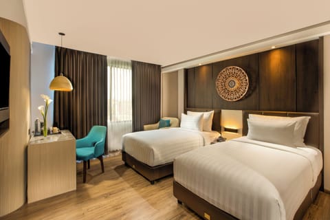 Deluxe Twin Room | Desk, laptop workspace, soundproofing, free WiFi