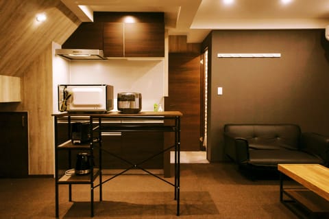 URBAN STAY SHINJUKU EAST302 | Private kitchenette | Fridge, microwave, stovetop, electric kettle