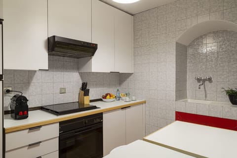 Apartment, 1 Bedroom | Private kitchen | Fridge, microwave, oven, stovetop