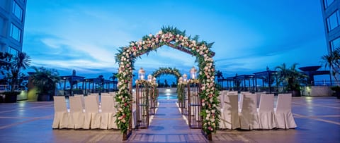 Outdoor wedding area