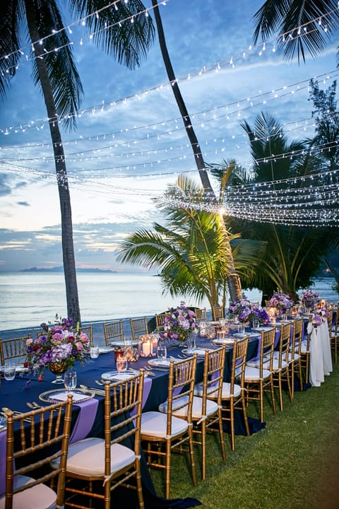 Outdoor banquet area