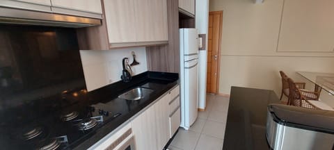 Premium Apartment | Private kitchen | Fridge, microwave, oven, blender