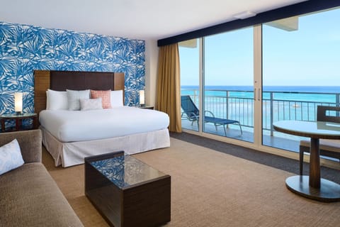 Junior Suite, Oceanfront | Blackout drapes, iron/ironing board, free WiFi, bed sheets