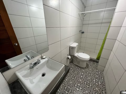 Double Room, No Windows | Bathroom | Shower, towels, soap, toilet paper