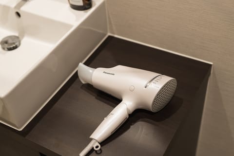 Free toiletries, hair dryer, slippers, electronic bidet