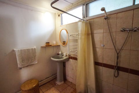 Double Room | Bathroom | Shower, hair dryer, towels