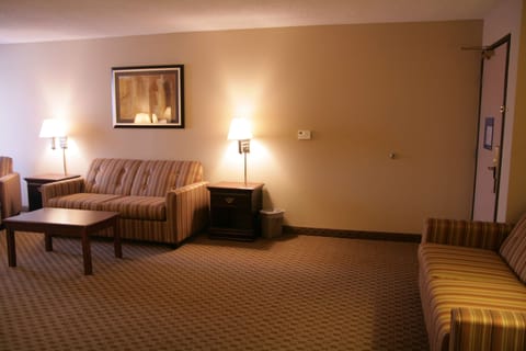 Suite, Non Smoking (Hospitality) | Living area | 55-inch LCD TV with cable channels, TV, pay movies