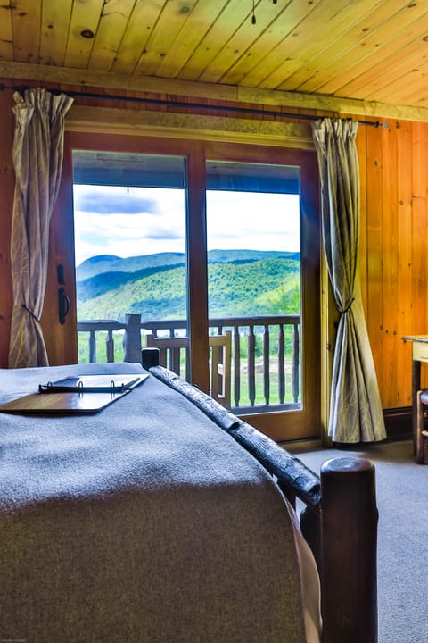 Log House Balcony King Room | Down comforters, individually furnished, free WiFi, bed sheets