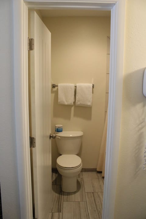 Standard Room, 2 Double Beds (Newly remodeled bathrooms) | Bathroom | Combined shower/tub, towels