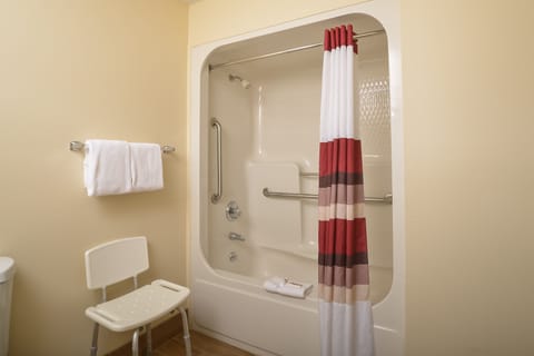 Deluxe Room, 1 King Bed, Accessible, Smoke Free | Bathroom | Combined shower/tub, free toiletries, hair dryer, towels