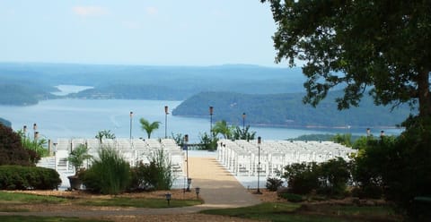 Outdoor wedding area