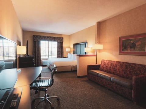 King Executive Suite | Desk, blackout drapes, iron/ironing board, free WiFi