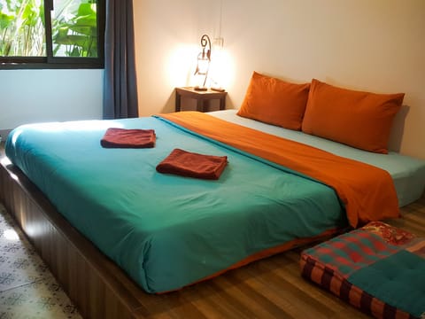 Family Double Room, 2 Bedrooms, Private Bathroom, Garden Area | Free WiFi, bed sheets