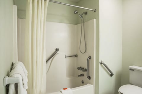 Standard Room, 1 King Bed, Accessible, Non Smoking | Bathroom | Combined shower/tub, hair dryer, towels