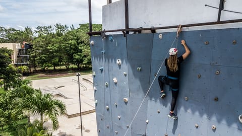 Outdoor rock climbing