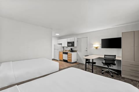 Room, 2 Double Beds, Non Smoking | Desk, blackout drapes, iron/ironing board, free cribs/infant beds