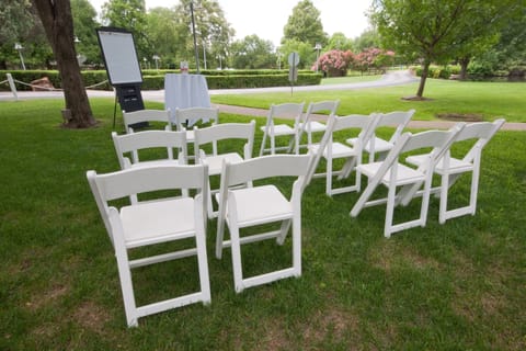 Outdoor banquet area