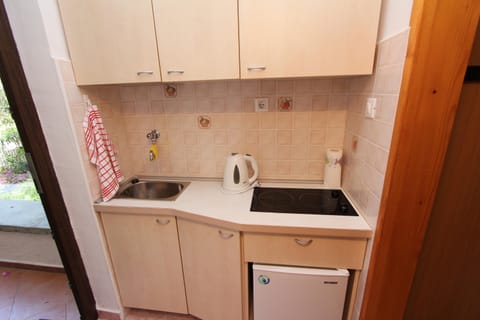 Apartment, 1 Double Bed, Smoking | Private kitchenette | Fridge, coffee/tea maker, electric kettle, freezer