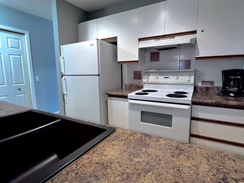 Three-Bedroom Apartment 106 | Private kitchen | Full-size fridge, microwave, oven, dishwasher