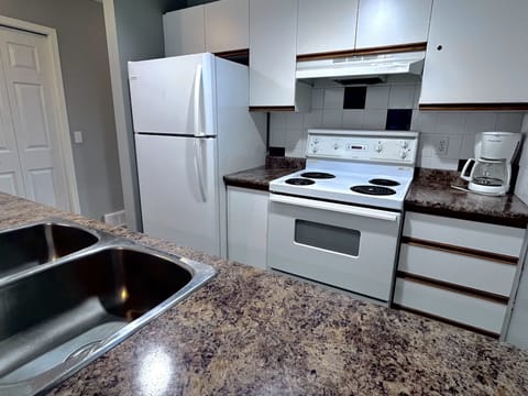 Three-Bedroom Apartment 108 | Private kitchen | Full-size fridge, microwave, oven, dishwasher