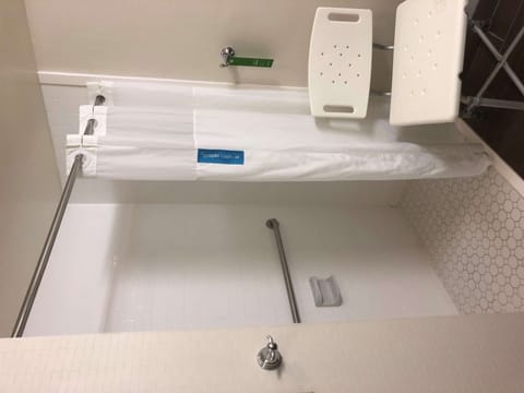 Room, 2 Queen Beds, Accessible, Bathtub | Bathroom shower