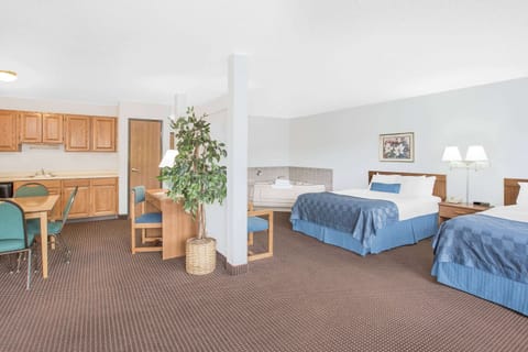 Executive Room, 2 Queen Beds, Kitchen (2nd Floor) | In-room safe, desk, blackout drapes, iron/ironing board