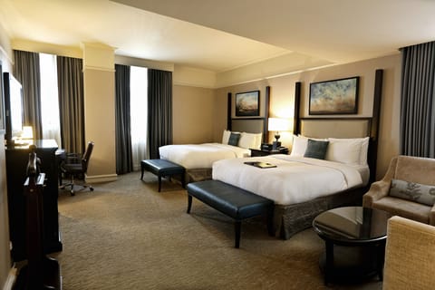 Fairmont Gold, Junior Suite, 2 Queen Beds, Non Smoking | Hypo-allergenic bedding, down comforters, minibar, in-room safe