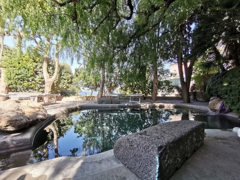 Indoor pool, seasonal outdoor pool, pool umbrellas, sun loungers